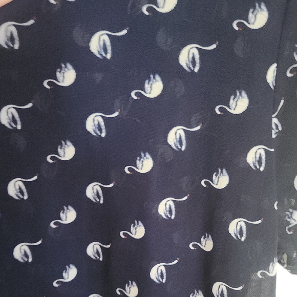 Siren Lily Midnight Blue Top with Ivory Accents - Picture 3 of 3